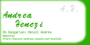 andrea henczi business card